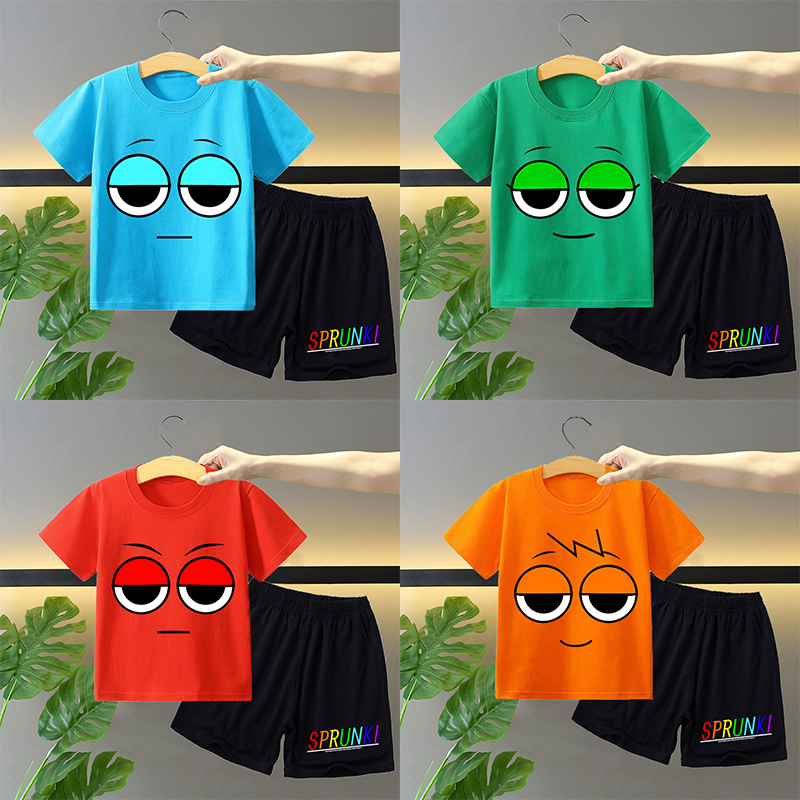 Anime Merchandise Online - Sprunki 2pcs T-shirt and Shorts Set
