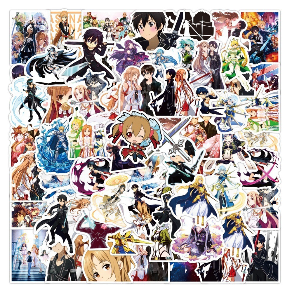 1 Pack Anime Sticker Sword Art - Anime Merchandise Online บทวิจารณ์และราคา