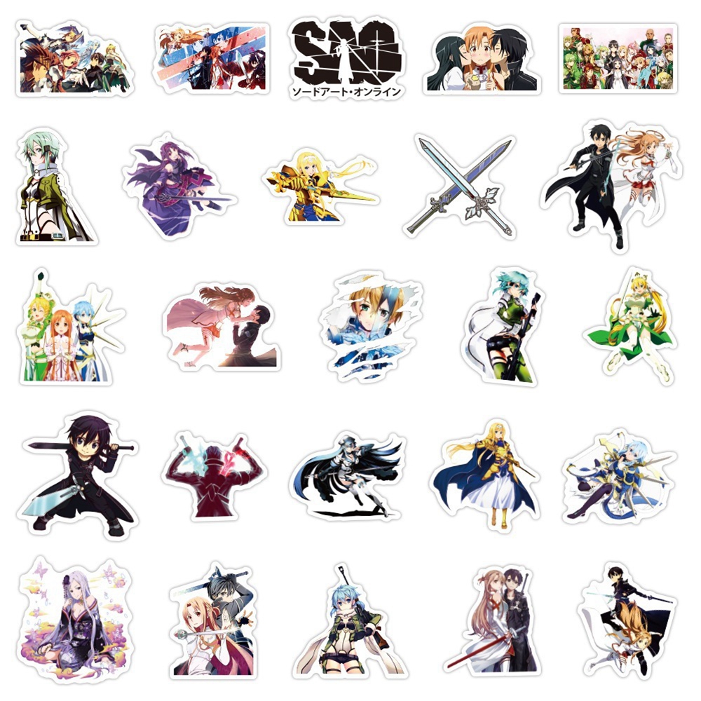 1 Pack Anime Sticker Sword Art - Anime Merchandise Online บทวิจารณ์และราคา