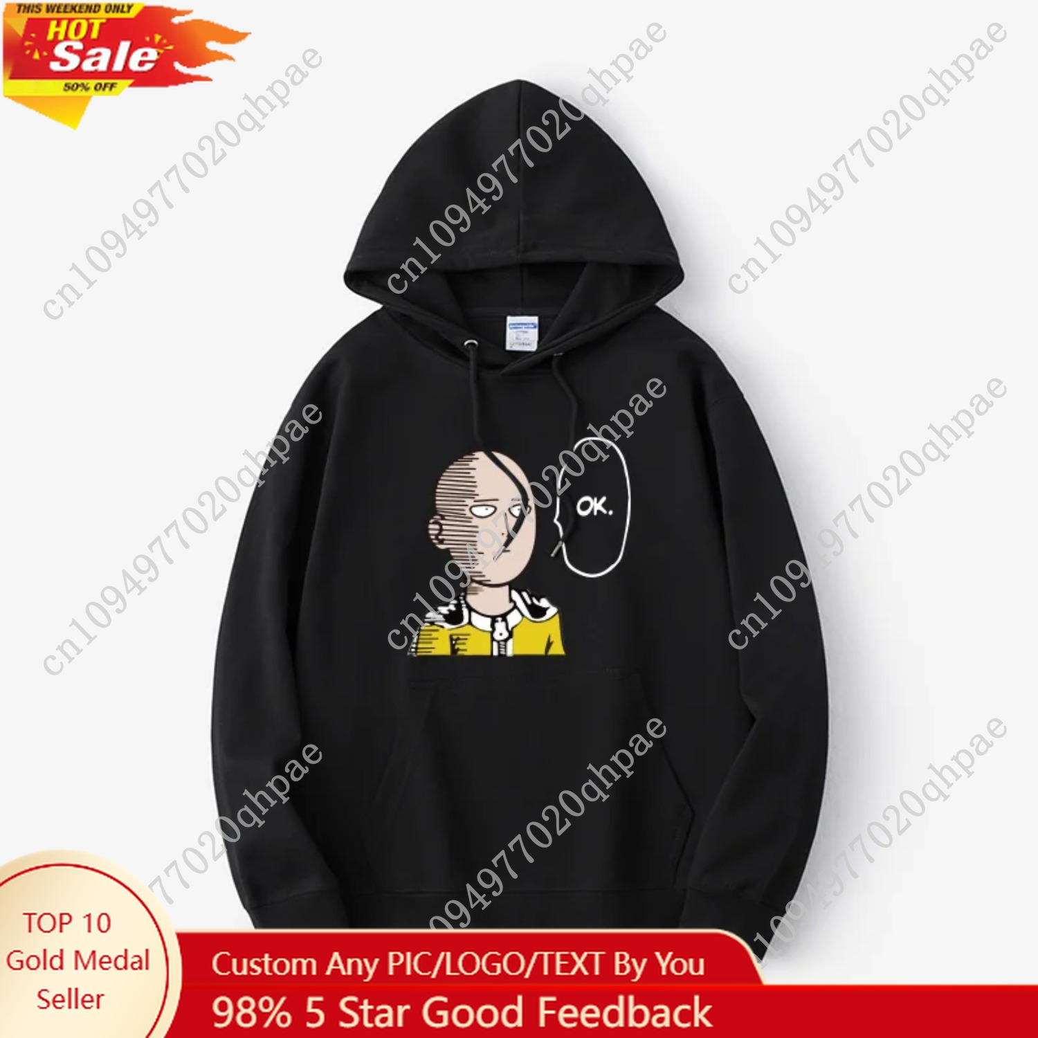 Punch Man Saitama Teacher's Ho - Anime Merchandise Hoodie บทวิจารณ์และราคา