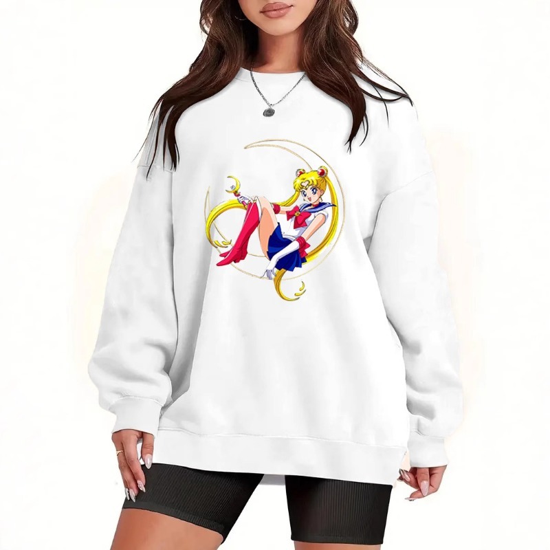 Sailor Moon Warrior Anime Char - Anime Merchandise Hoodie บทวิจารณ์และราคา