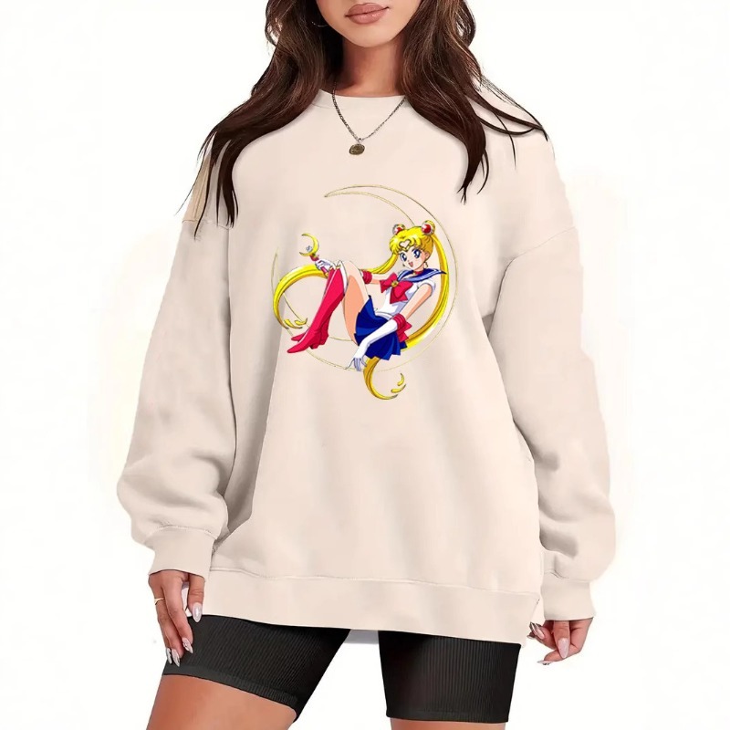 Sailor Moon Warrior Anime Char - Anime Merchandise Hoodie บทวิจารณ์และราคา