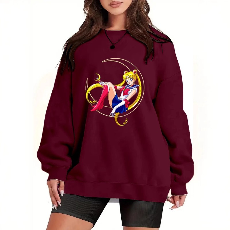 Sailor Moon Warrior Anime Char - Anime Merchandise Hoodie บทวิจารณ์และราคา
